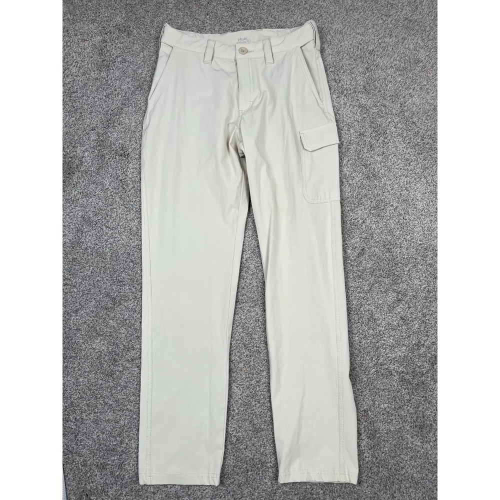 Huk Pants Womens Small Beige Slim Cargo Stretch Outdoor Hiking Camping Light